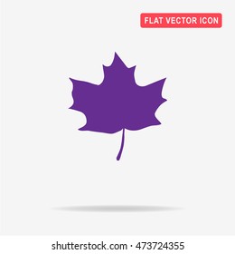 Maple leaf icon. Vector concept illustration for design.