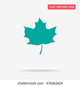 Maple leaf icon. Vector concept illustration for design.