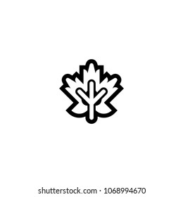 Maple Leaf Icon. Vector Maple Leaf Illustration