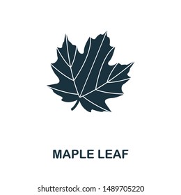 Maple Leaf icon vector illustration. Creative sign from maple leaf icons collection. Filled flat Maple Leaf icon for computer and mobile. Symbol, logo vector graphics.