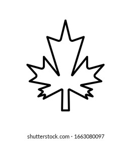 Maple leaf icon vector isolated