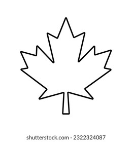 Maple leaf icon vector isolated