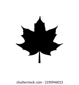 Maple leaf icon vector logo silhouette illustration. Simple illustration of maple leaf icon. Perfect for maple leaf logo creation elements or illustrations.