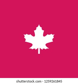 Maple Leaf icon vector. Maple Leaf sign on pink background. Maple Leaf icon for web and app