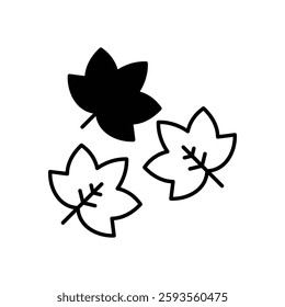 Maple leaf icon vector stock illustration