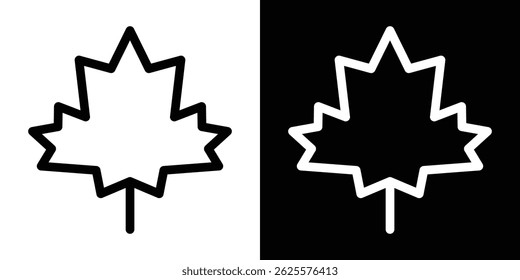Maple leaf icon vector for web and mobile app. Symbol isolated.
