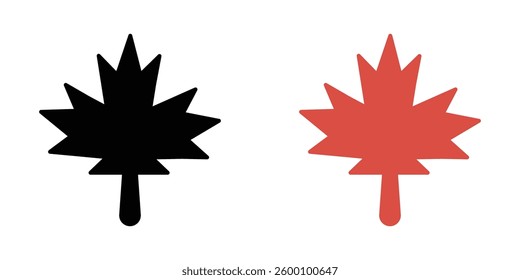 Maple Leaf icons collection vectors for web ui