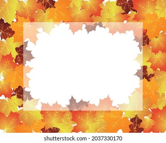 Maple Leaf Illustration Frame Background Stock Vector (Royalty Free ...