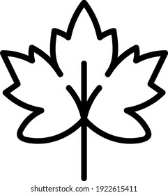 Maple leaf, illustration, vector on white background.