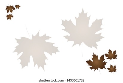 Maple leaf images written with vector