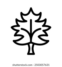 maple leaf line icon illustration vector graphic. Simple element illustration vector graphic, suitable for app, websites, and presentations isolated on white background