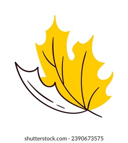 Maple Leaf Lined Vector Illustration