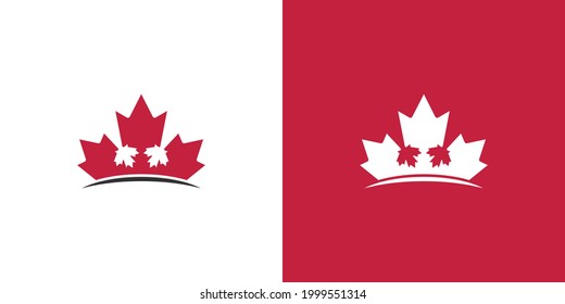 Maple Leaf Logo. Canada leaves Vector Icon. Symbol Illustration.