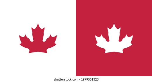 Ahornleaf-Logo. Kanada verlässt Vektorsymbol. Symbolillustration für Pferde.