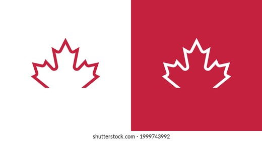 Maple Leaf Logo. Canada leaves Vector Icon. Symbol Illustration.