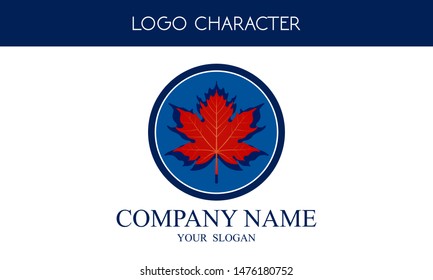 Maple leaf logo character. Great for a company located in Canada.