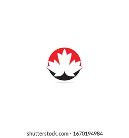 Maple leaf logo design. Canada symbol logo.