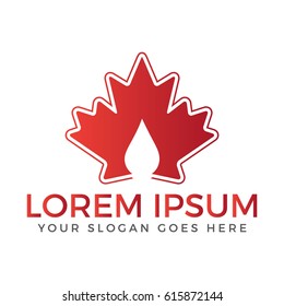 Maple leaf logo design. Canada symbol logo.