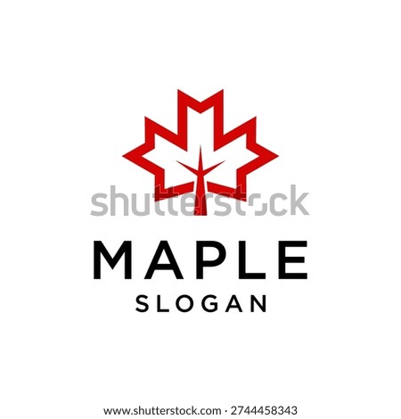 Maple Leaf Logo Design Inspiration. Canadian Leaf Vector Icon.