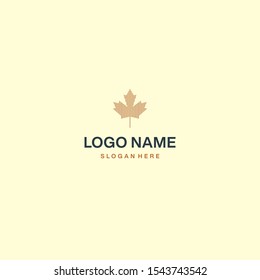 Maple Leaf Logo Design Template