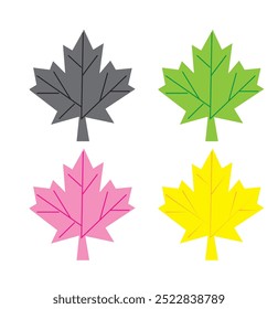 Maple leaf logo design vector template, Maple leaf logo design vector illustration template, Maple leaves logo set ,happy Canada day ,A set of unique maple leaf designs eps 10