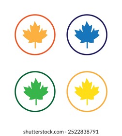 Maple leaf logo design vector template, Maple leaf logo design vector illustration template, Maple leaves logo set ,happy Canada day ,A set of unique maple leaf designs eps 10