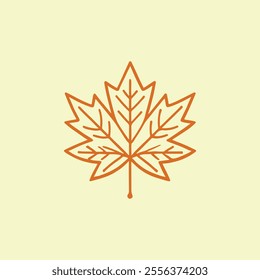 Maple leaf logo design vector