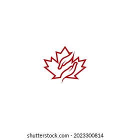 maple leaf logo and icon