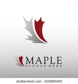 Maple leaf logo icon. canadian logo template