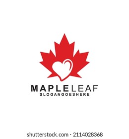 Maple Leaf Logo Template Design Vector, Emblem, Design Concept, Creative Symbol, Icon