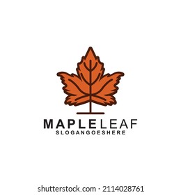 Maple Leaf Logo Template Design Vector, Emblem, Design Concept, Creative Symbol, Icon