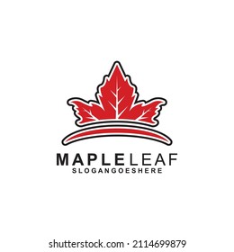 Maple Leaf Logo Template Design Vector, Emblem, Design Concept, Creative Symbol, Icon