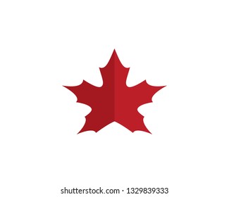 Maple leaf logo template vector icon illustration design 