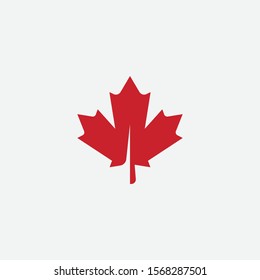 Maple leaf logo template vector icon illustration  Maple leaf vector illustration  Canadian vector symbol  Red maple leaf  Canada symbol  Red Canadian Maple Leaf