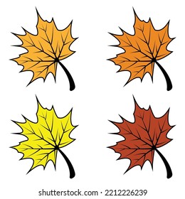 Maple leaf logo Template vector icon illustration design