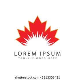 Maple leaf logo Template vector icon illustration design