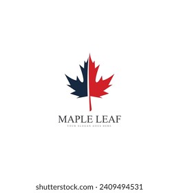 maple leaf logo template vector icon illustration  maple leaf vector illustration  canadian vector symbol  red maple leaf  canadian symbol  red canadian maple leaf