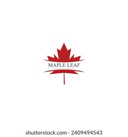 maple leaf logo template vector icon illustration  maple leaf vector illustration  canadian vector symbol  red maple leaf  canadian symbol  red canadian maple leaf