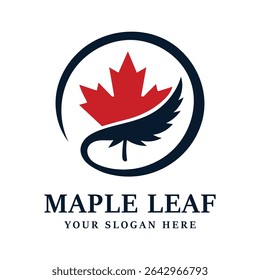 Maple folha logotipo modelo vetor ícone ilustração maple folha vetor