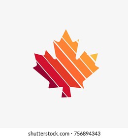 Maple leaf logo . vector illustration
