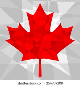 Maple leaf made from polygons