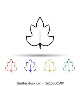 Maple Leaf multi color style icon. Simple thin line, outline vector of web icons for ui and ux, website or mobile application