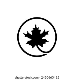 Maple leaf nature vector logo design