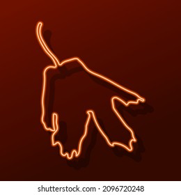 signo de neón de hoja de arce, diseño moderno de banner brillante, colorido diseño moderno tendencia. Ilustración vectorial.