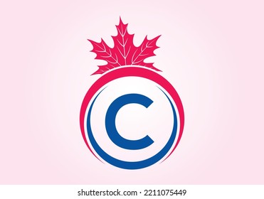 Maple Leaf On Letter C Logo Design Template. Canadian Business Logo, business, and company identity