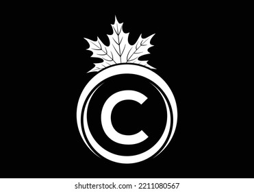 Plantilla De Diseño De Logotipo De Hoja De Maple En Letra C. Logotipo comercial, empresa e identidad de la empresa de Canadá
