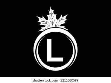 Maple Leaf On Letter L Logo Design Template. Canadian Business Logo, business, and company identity
