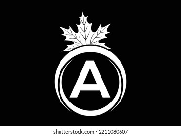 Maple Leaf On Letter A Logo Design Template. Canadian Business Logo, business, and company identity
