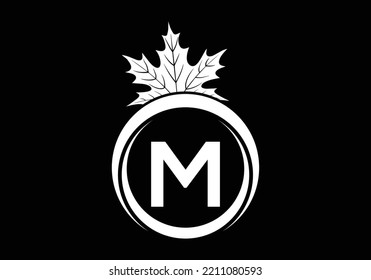 Maple Leaf On Letter M Logo Design Template. Canadian Business Logo, business, and company identity
