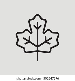 Maple Leaf Outline Icon Thanksgiving Day